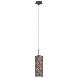 Eglo-Almera 1 pendant light-Satin Nickel / Antique Brown